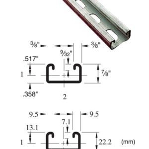 RIEL UNISTRUT PERFIL BAJO